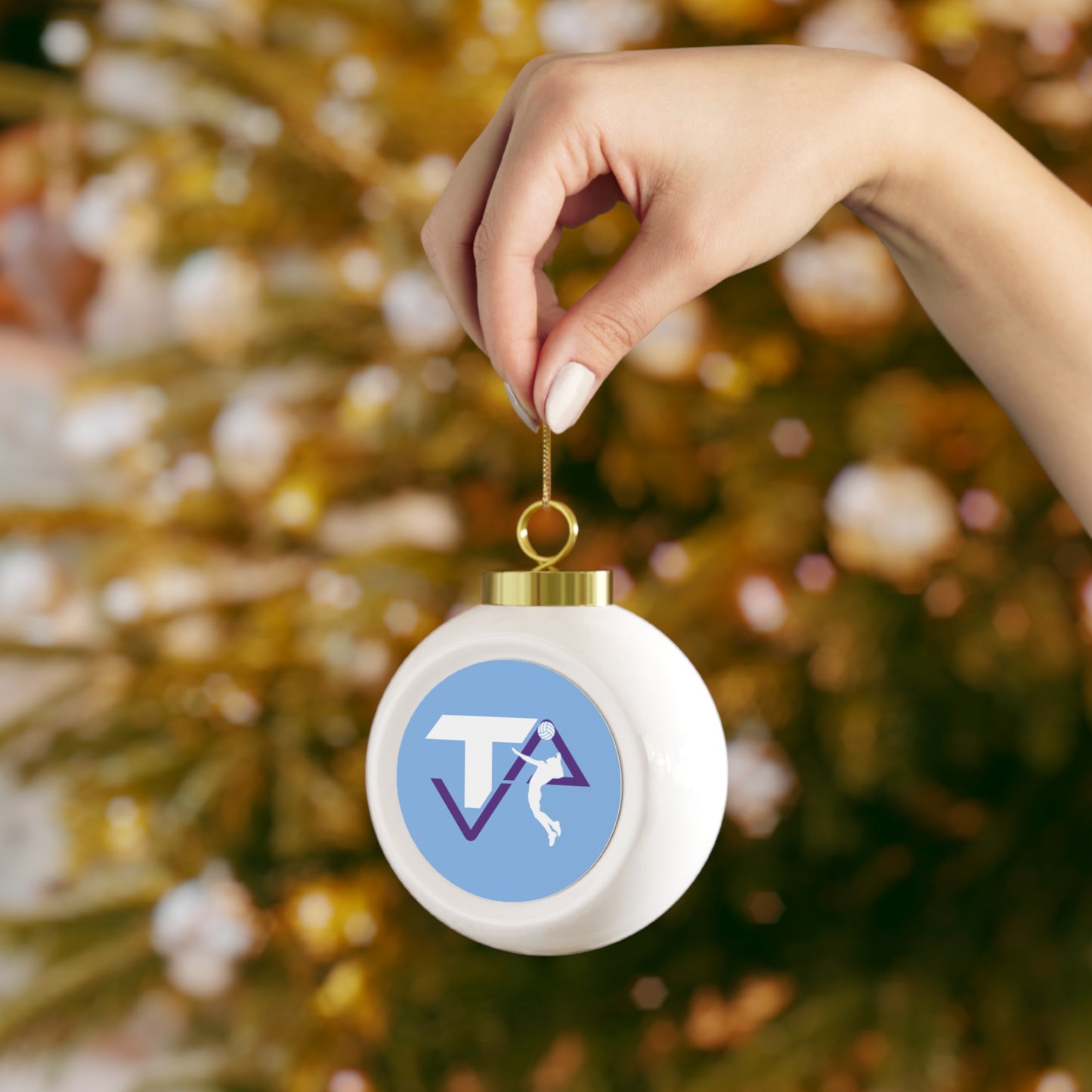 Texas Aces Volleyball Christmas Ball Ornament