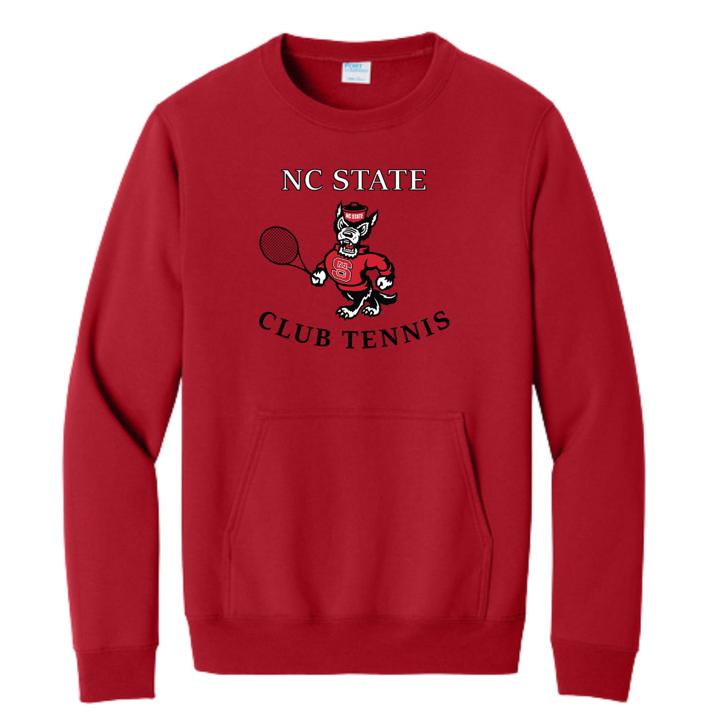 Port & Co Adult Core Fleece Crewneck Pocket Sweatshirt