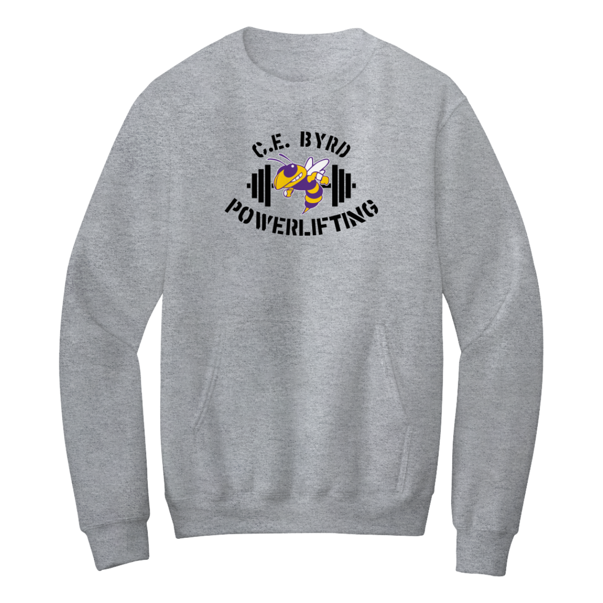 Adult C.E. Byrd Powerlifting Crewneck Pocket Sweatshirt