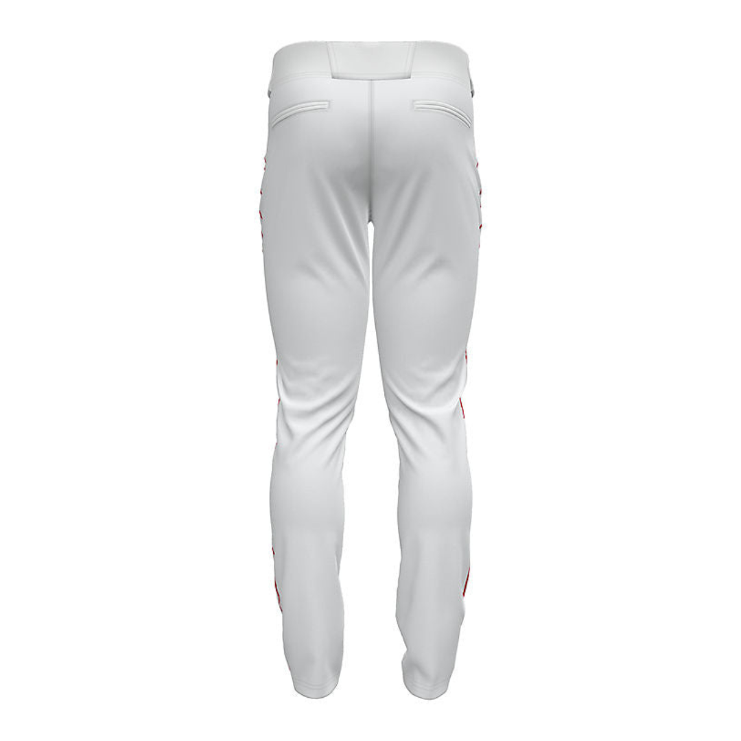 Adult NB Adversary 2.0 Tapered Piped Baseball Pant - White/Black