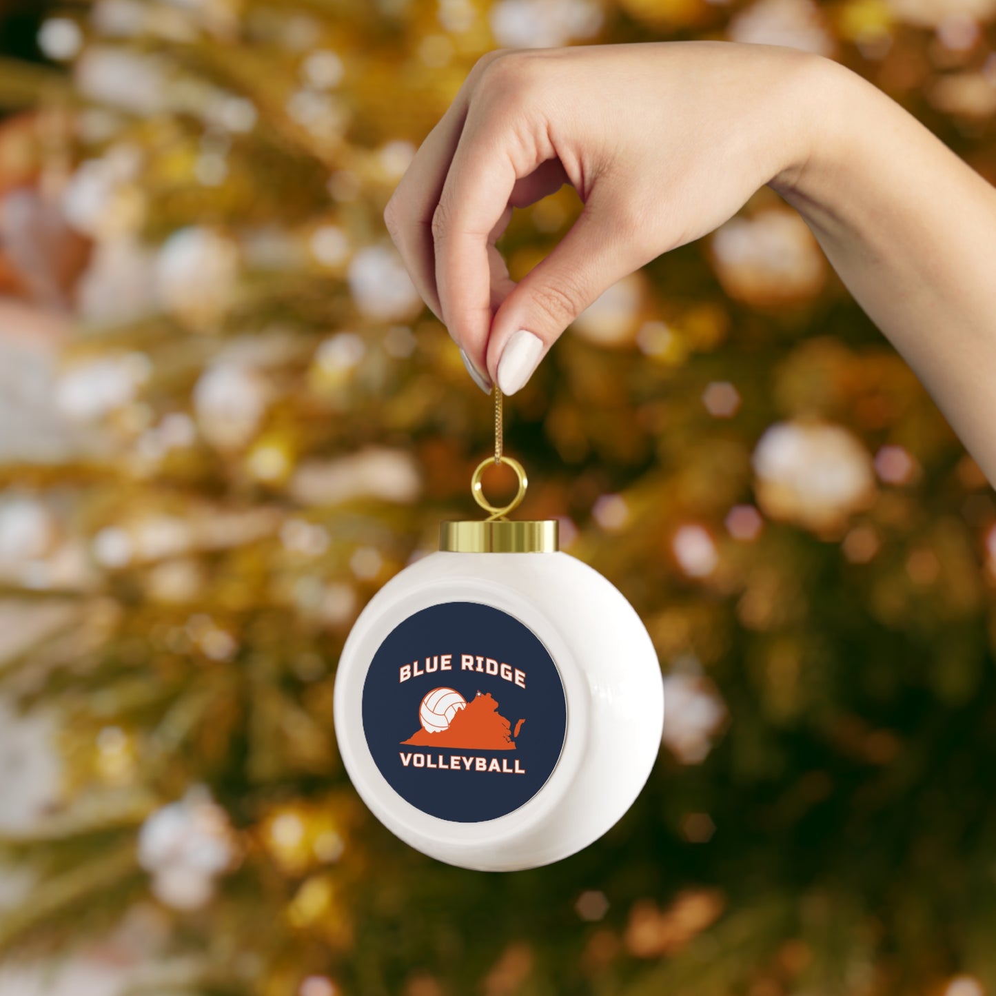 Blue Ridge Volleyball Christmas Ball Ornament
