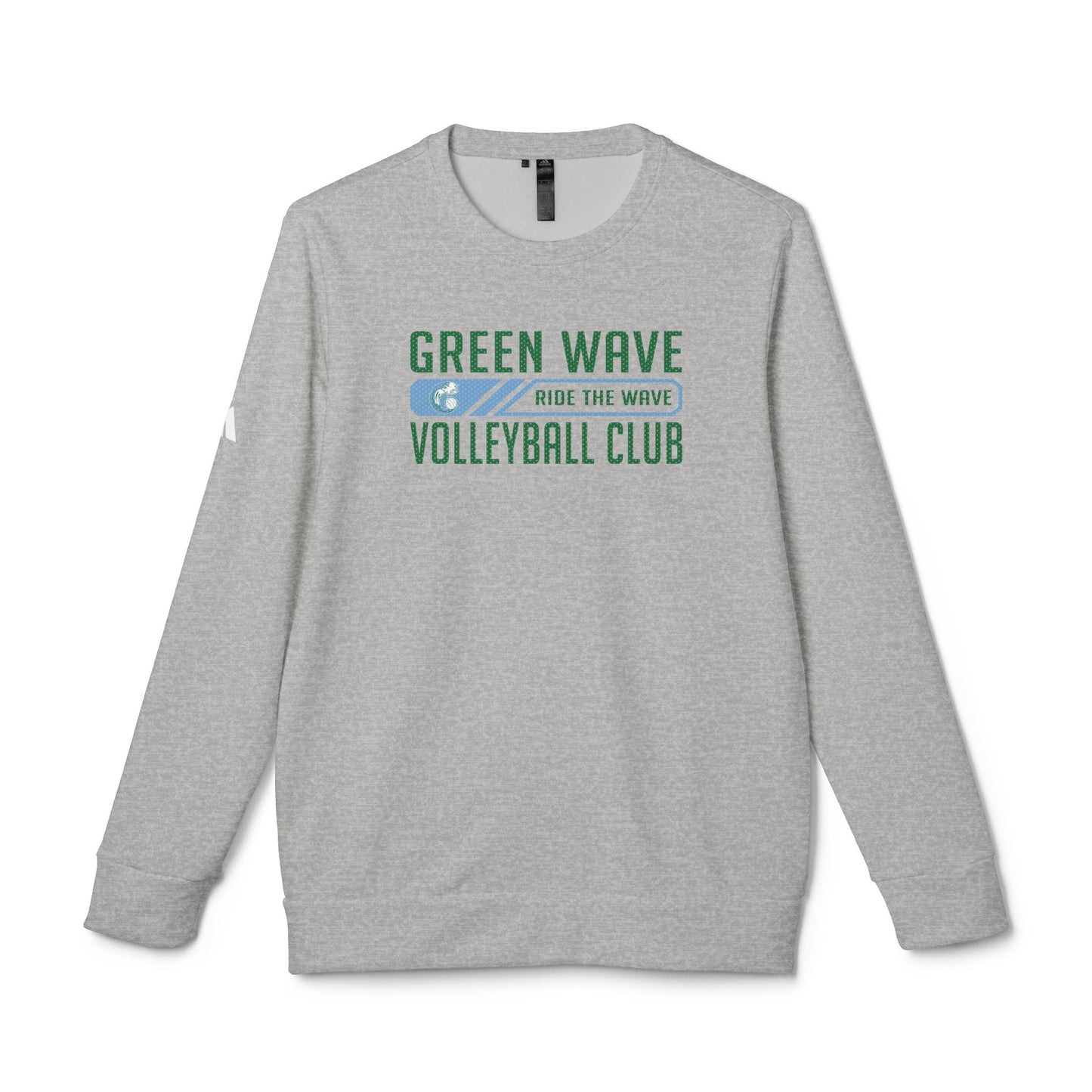 Adult Green Wave Adidas Fleece Crewneck Sweatshirt