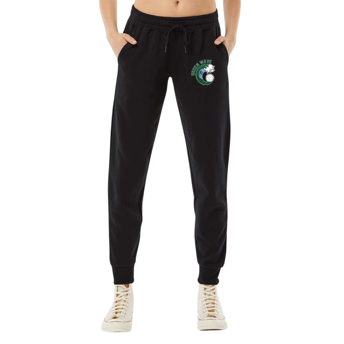 Women's Green Wave Wash Sweatpants
