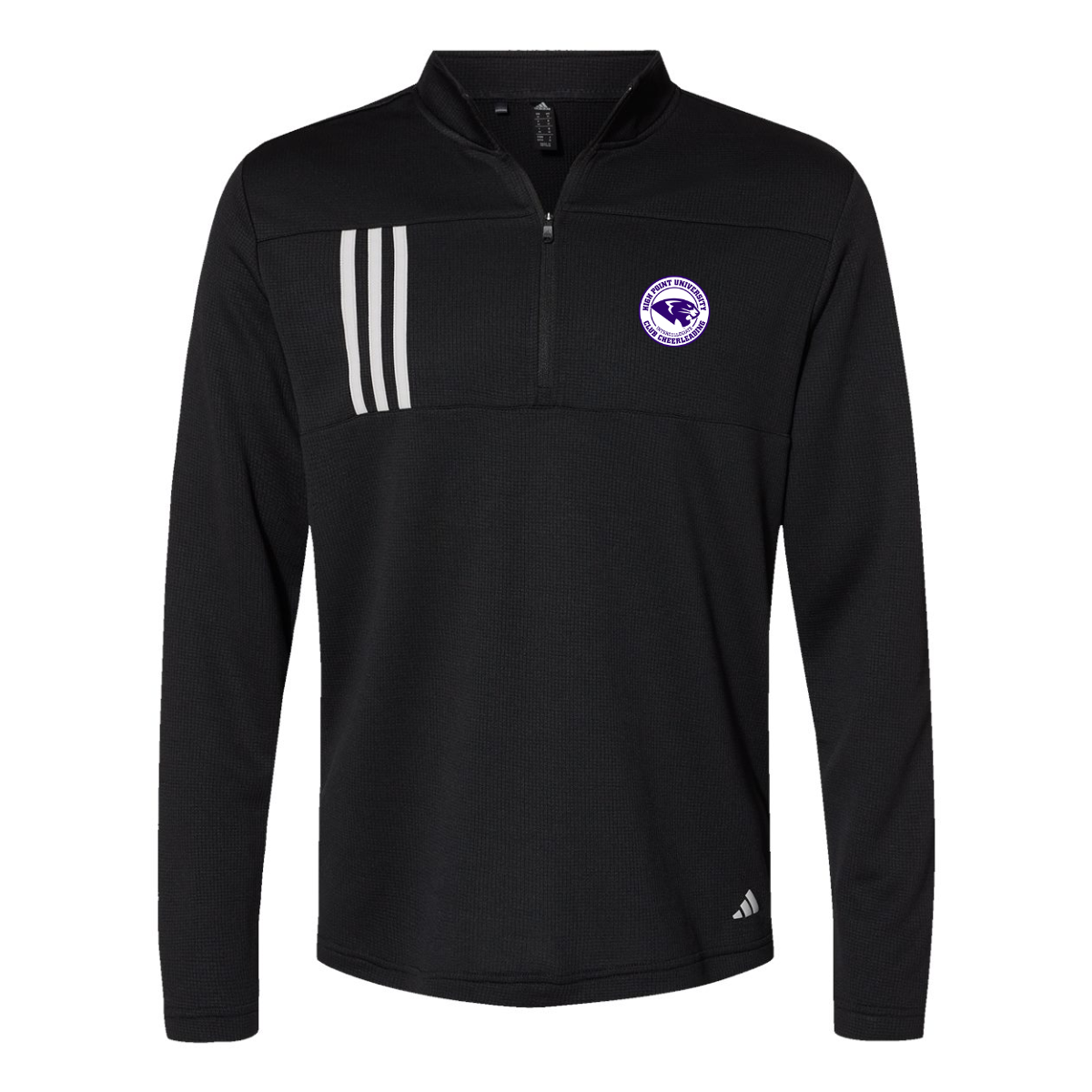 Adult Adidas 3-Stripe Double-Knit 1/4 Zip Pullover - Cheerleading