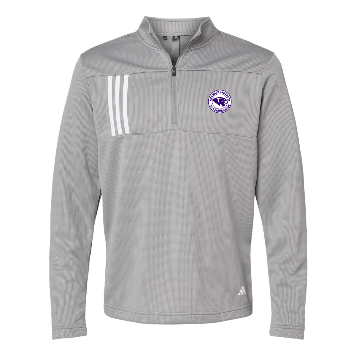 Adult Adidas 3-Stripe Double-Knit 1/4 Zip Pullover - Cheerleading