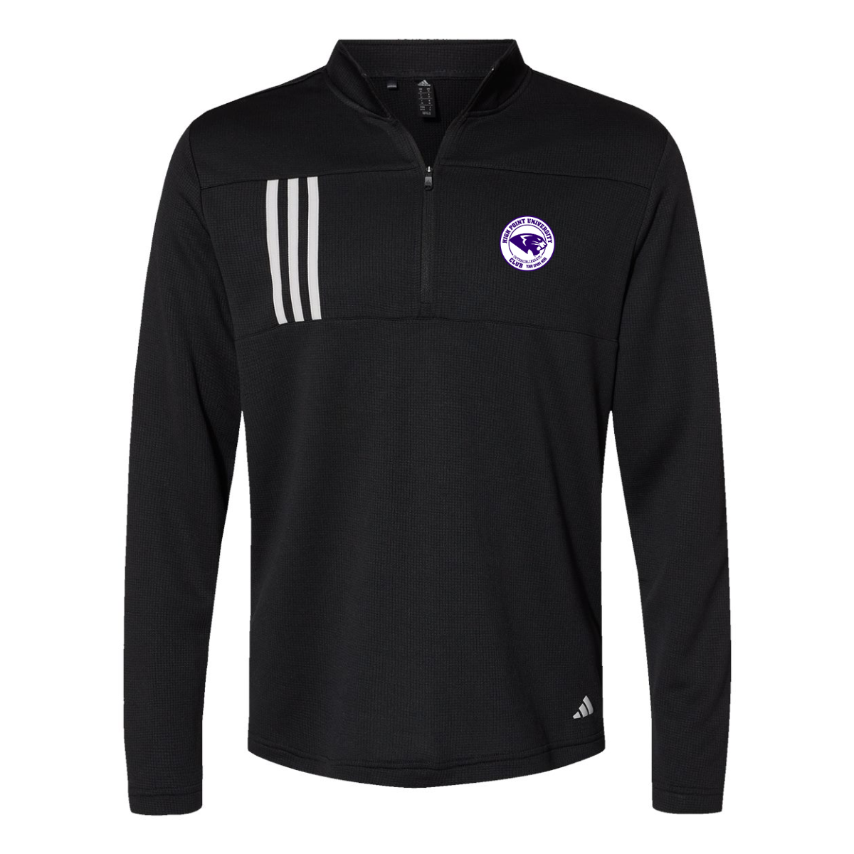 Adult Adidas 3-Stripe Double-Knit 1/4 Zip Pullover - Ice Hockey