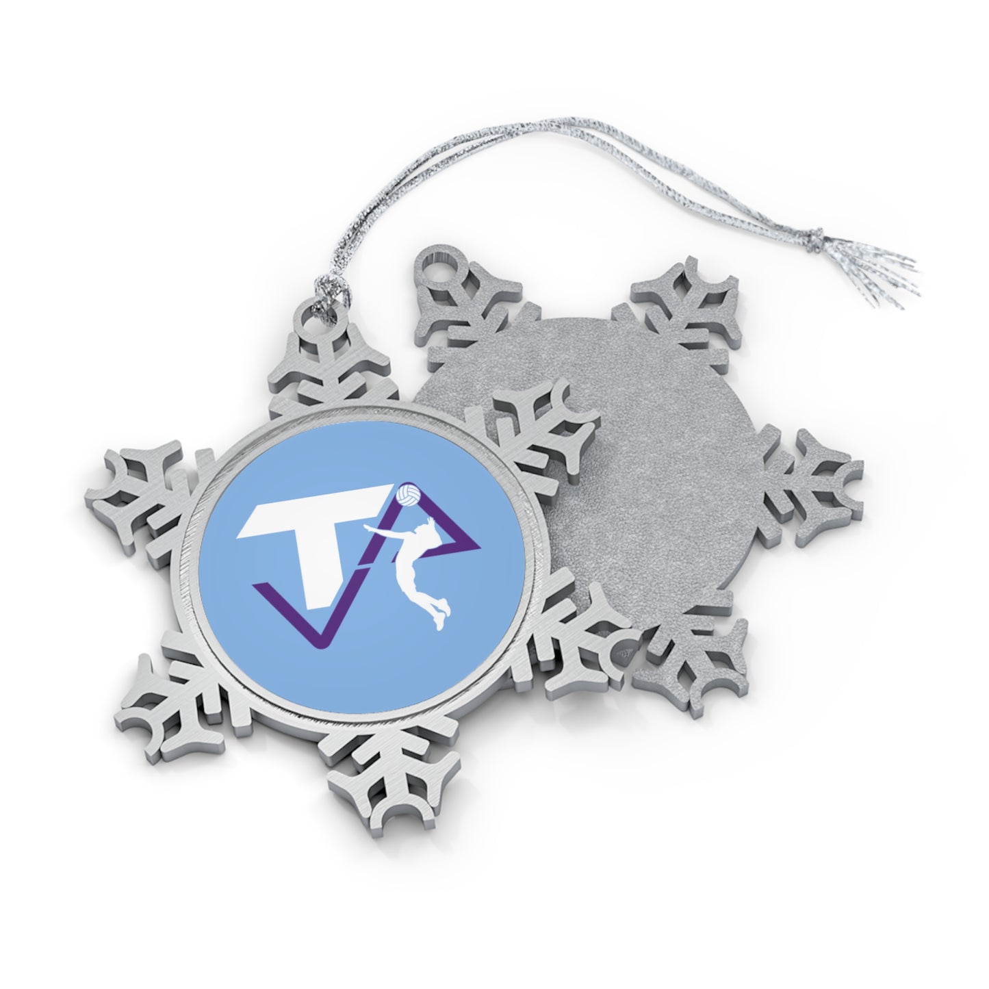 Texas Aces Volleyball Pewter Snowflake Ornament
