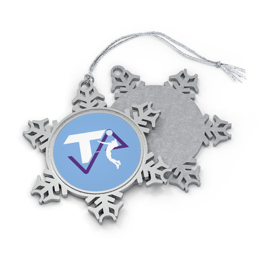 Texas Aces Volleyball Pewter Snowflake Ornament
