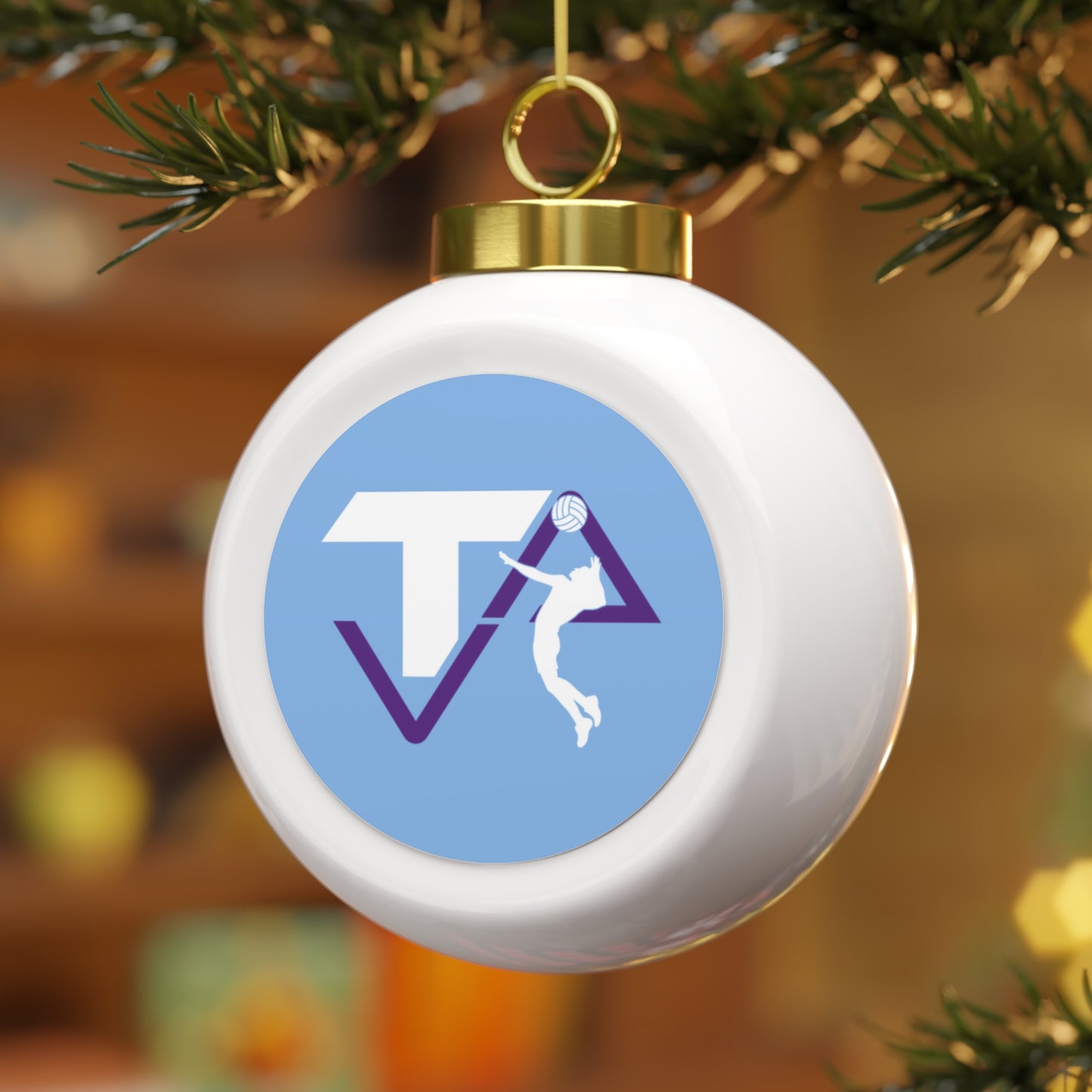 Texas Aces Volleyball Christmas Ball Ornament
