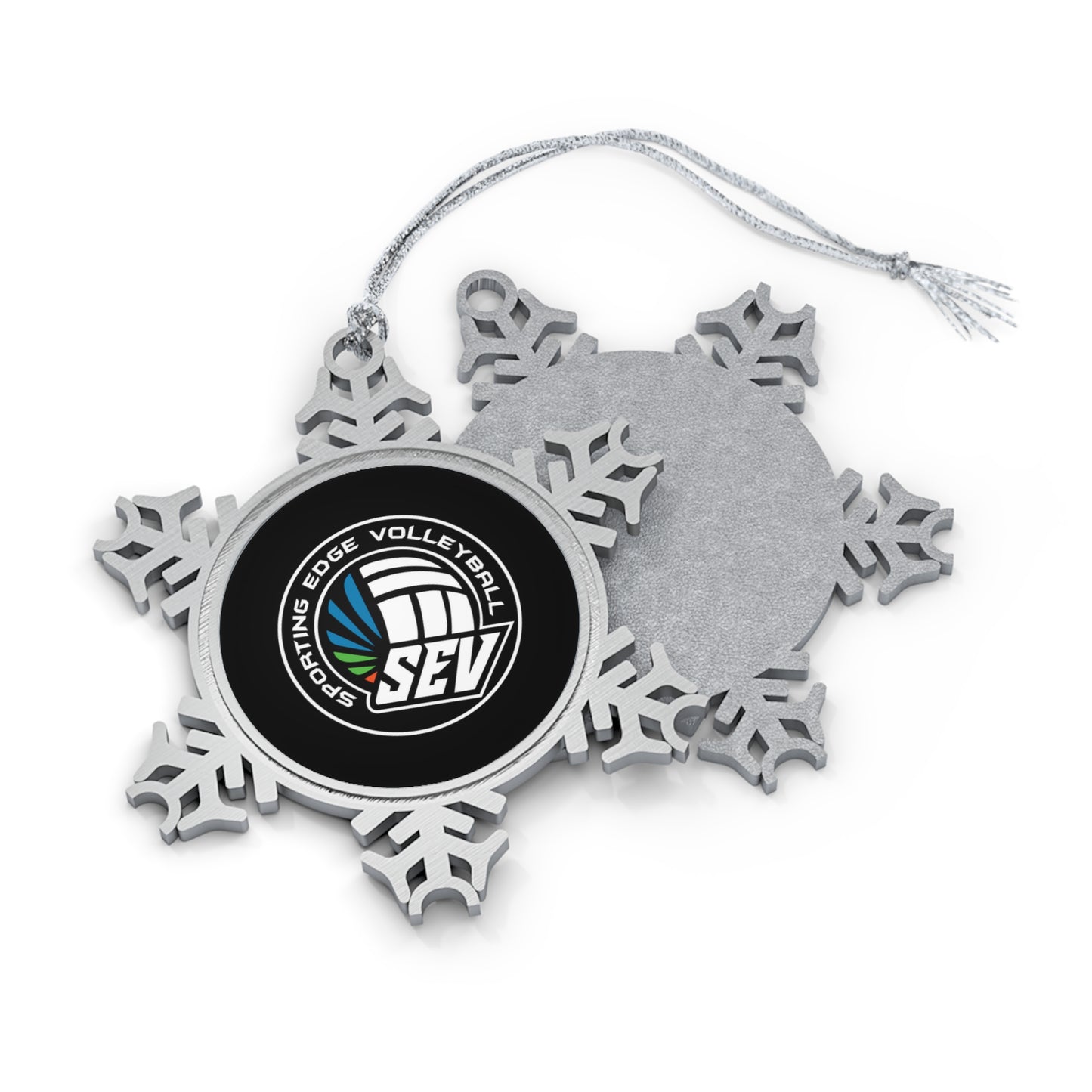 Sporting Edge Volleyball Pewter Snowflake Ornament