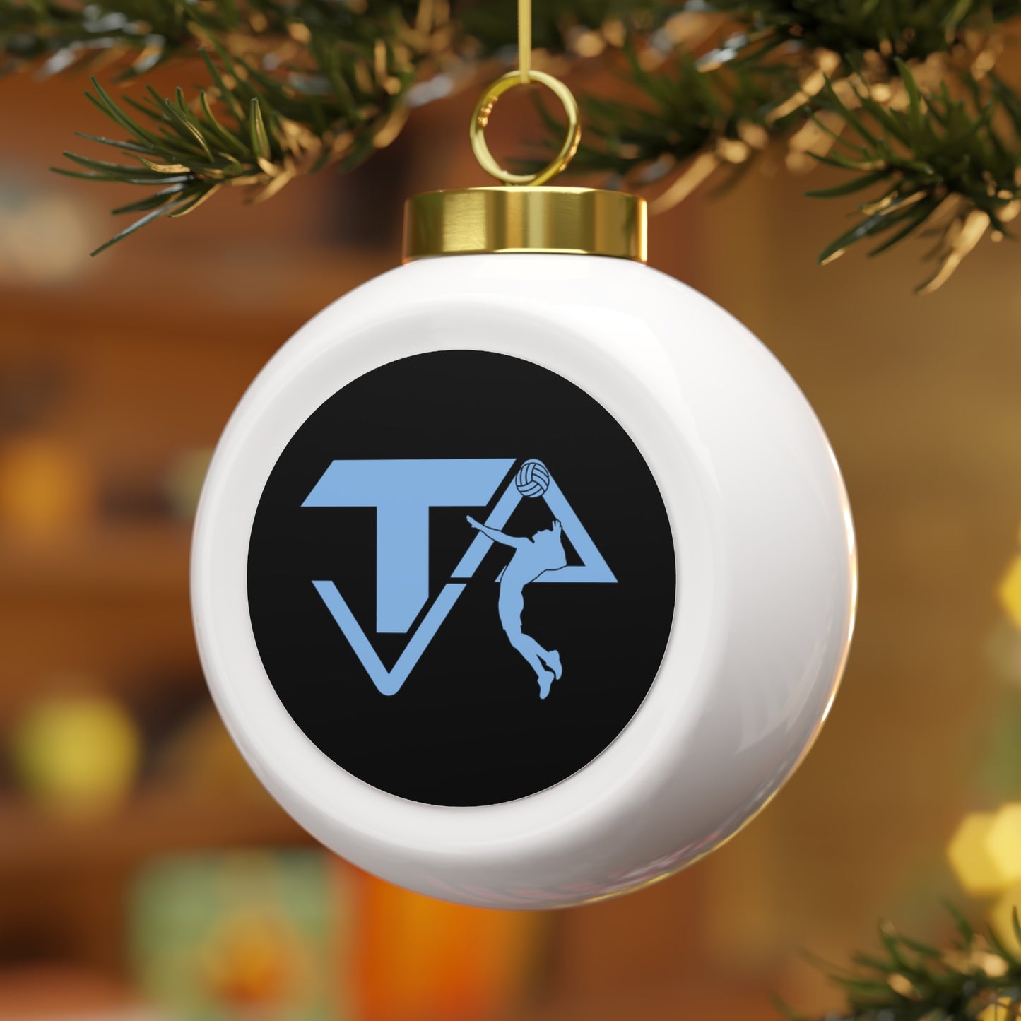Texas Aces Volleyball Christmas Ball Ornament