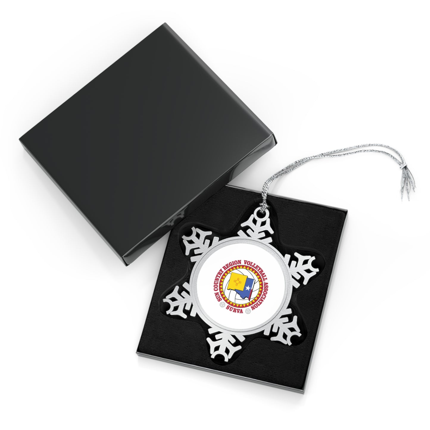 Sun Country Volleyball Pewter Snowflake Ornament