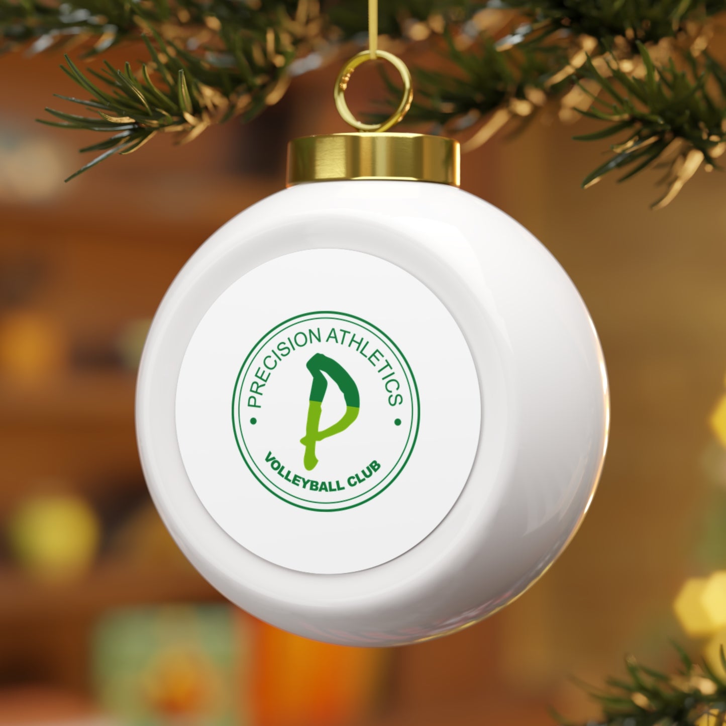 Precision Volleyball Christmas Ball Ornament