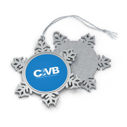 Carolina One Volleyball Pewter Snowflake Ornament