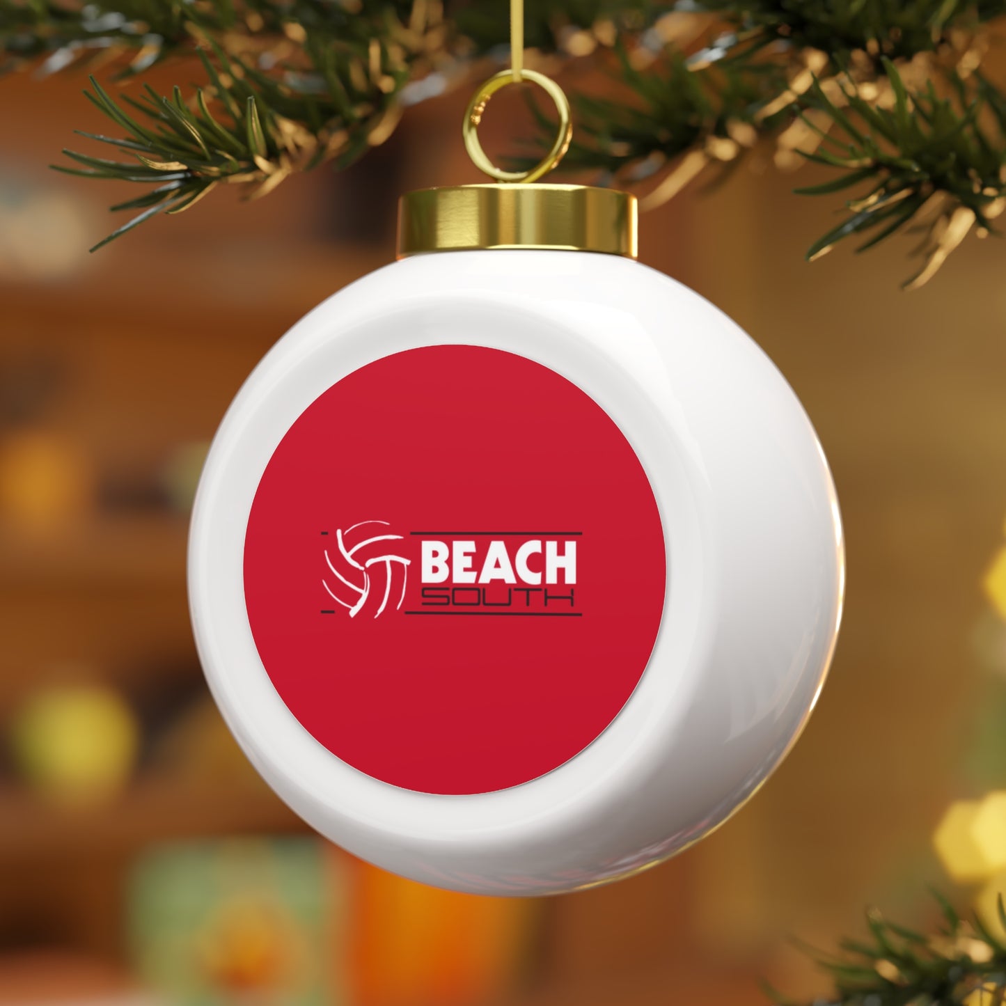 Beach South Volleyball Christmas Ball Ornament