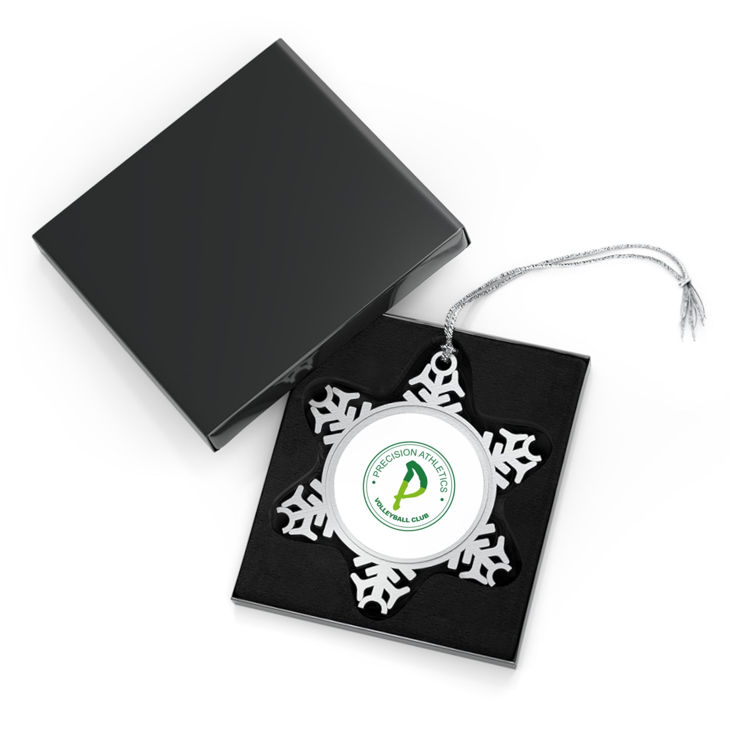 Precision Volleyball Pewter Snowflake Ornament