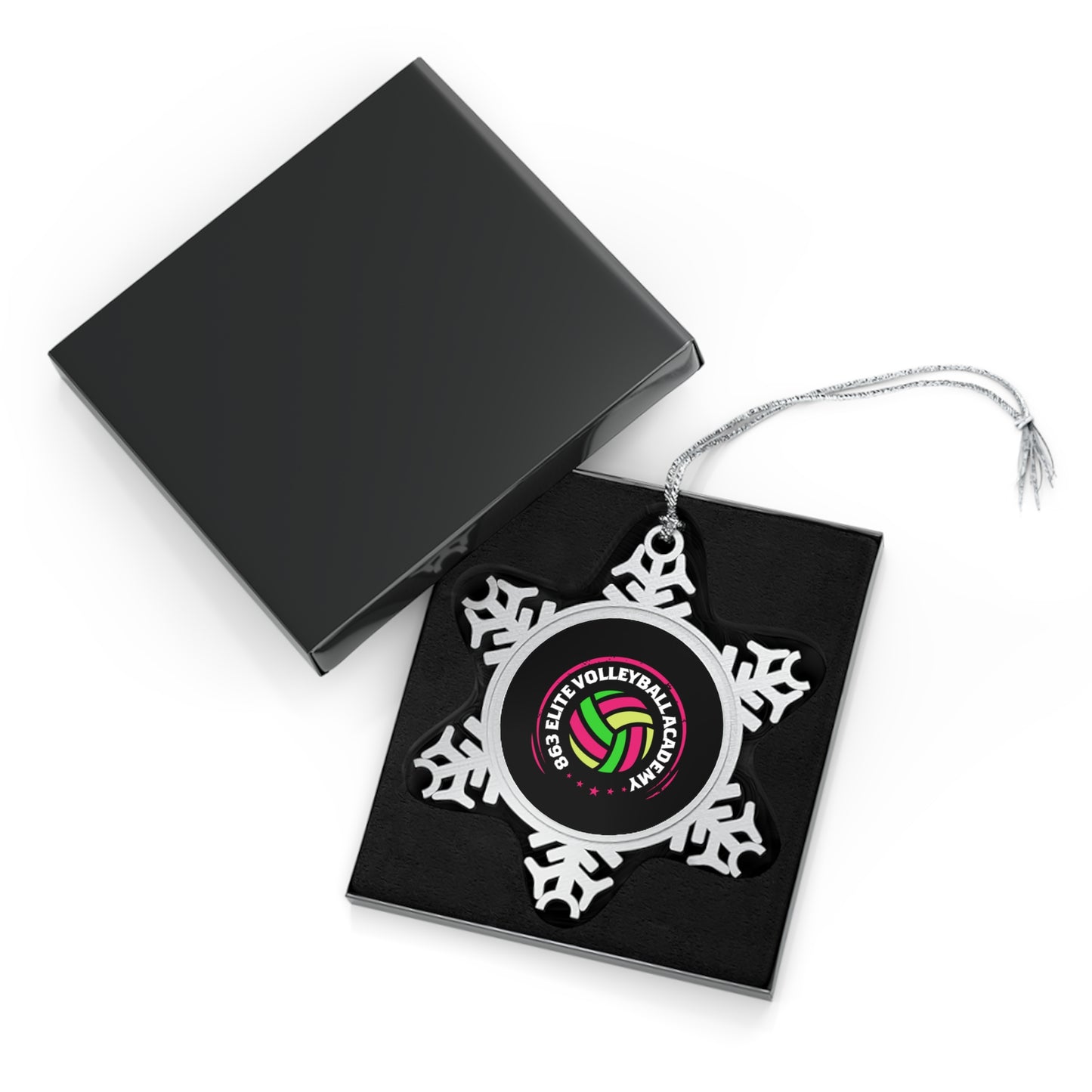 863 Elite Volleyball Pewter Snowflake Ornament