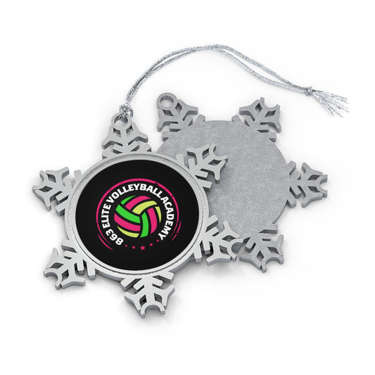863 Elite Volleyball Pewter Snowflake Ornament