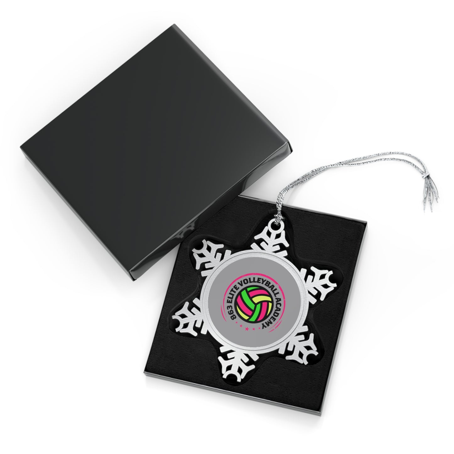 863 Elite Volleyball Pewter Snowflake Ornament