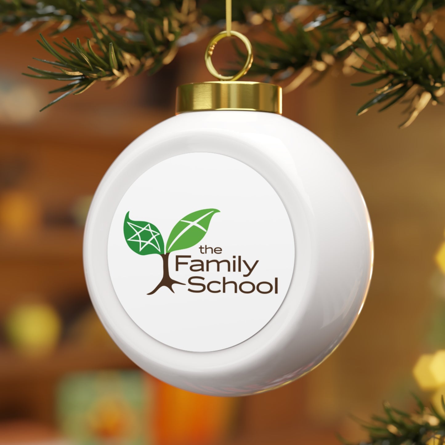 Family School Christmas Ball Ornament