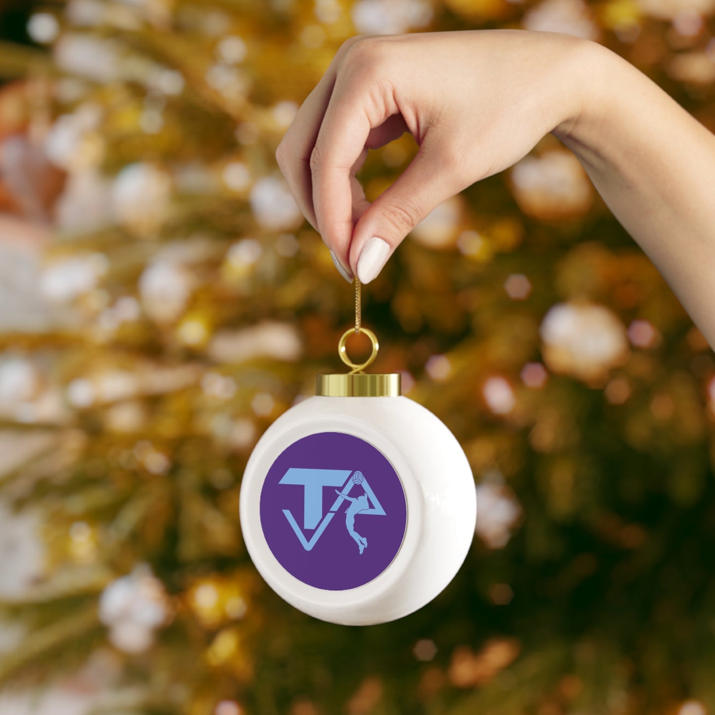 Texas Aces Volleyball Christmas Ball Ornament