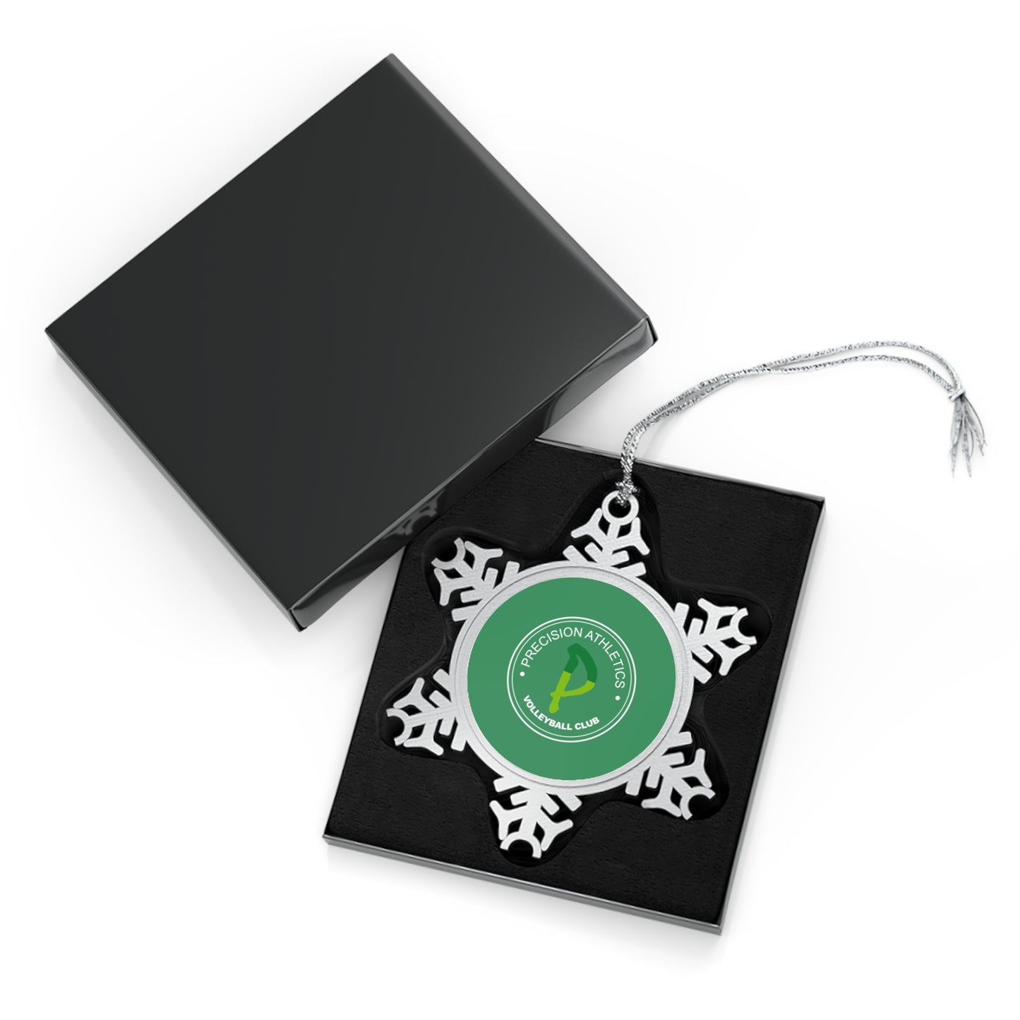 Precision Volleyball Pewter Snowflake Ornament