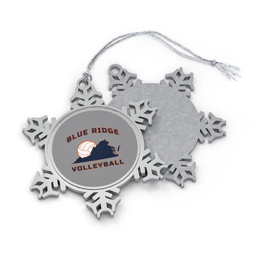 Blue Ridge Volleyball  Pewter Snowflake Ornament