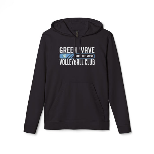Adult Green Wave Adidas Fleece Hoodie
