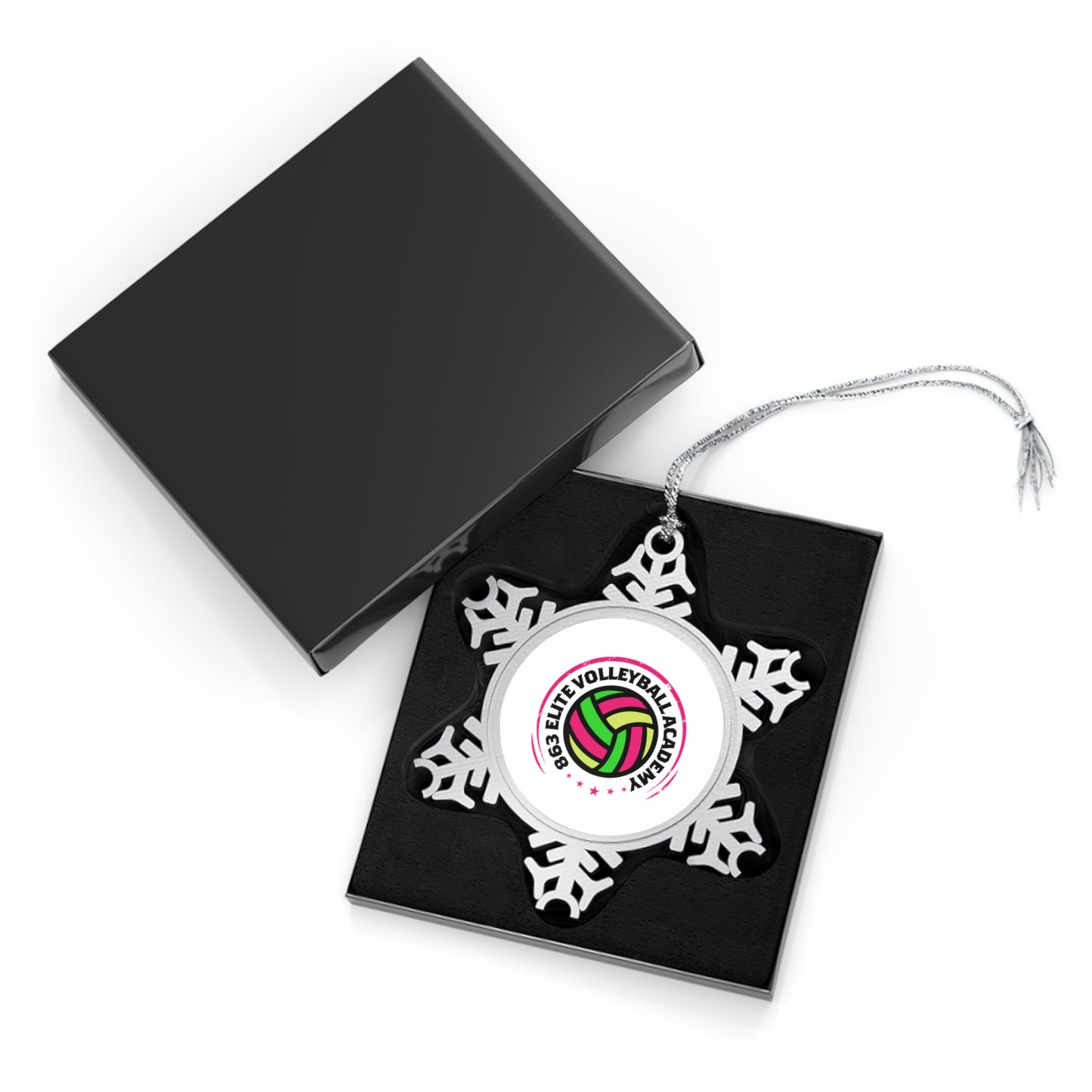 863 Elite Volleyball Pewter Snowflake Ornament