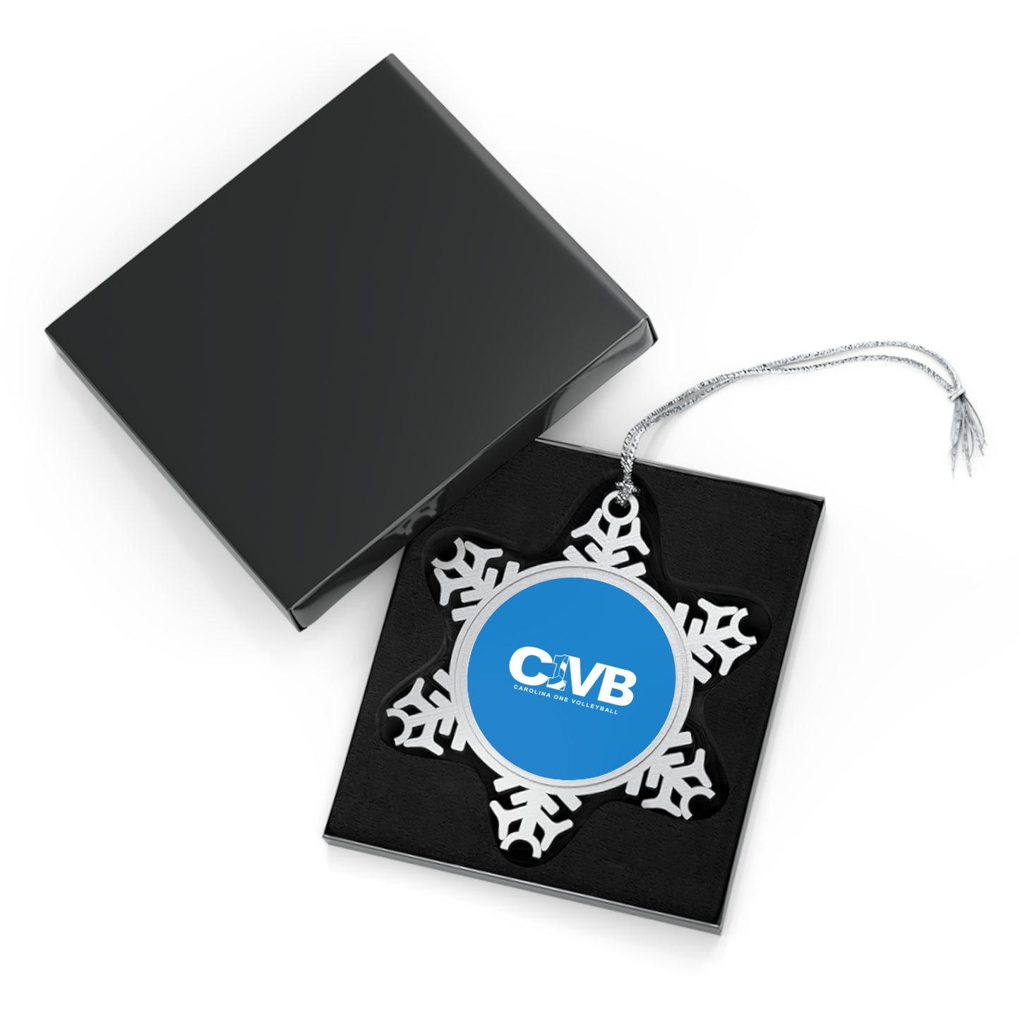 Carolina One Volleyball Pewter Snowflake Ornament