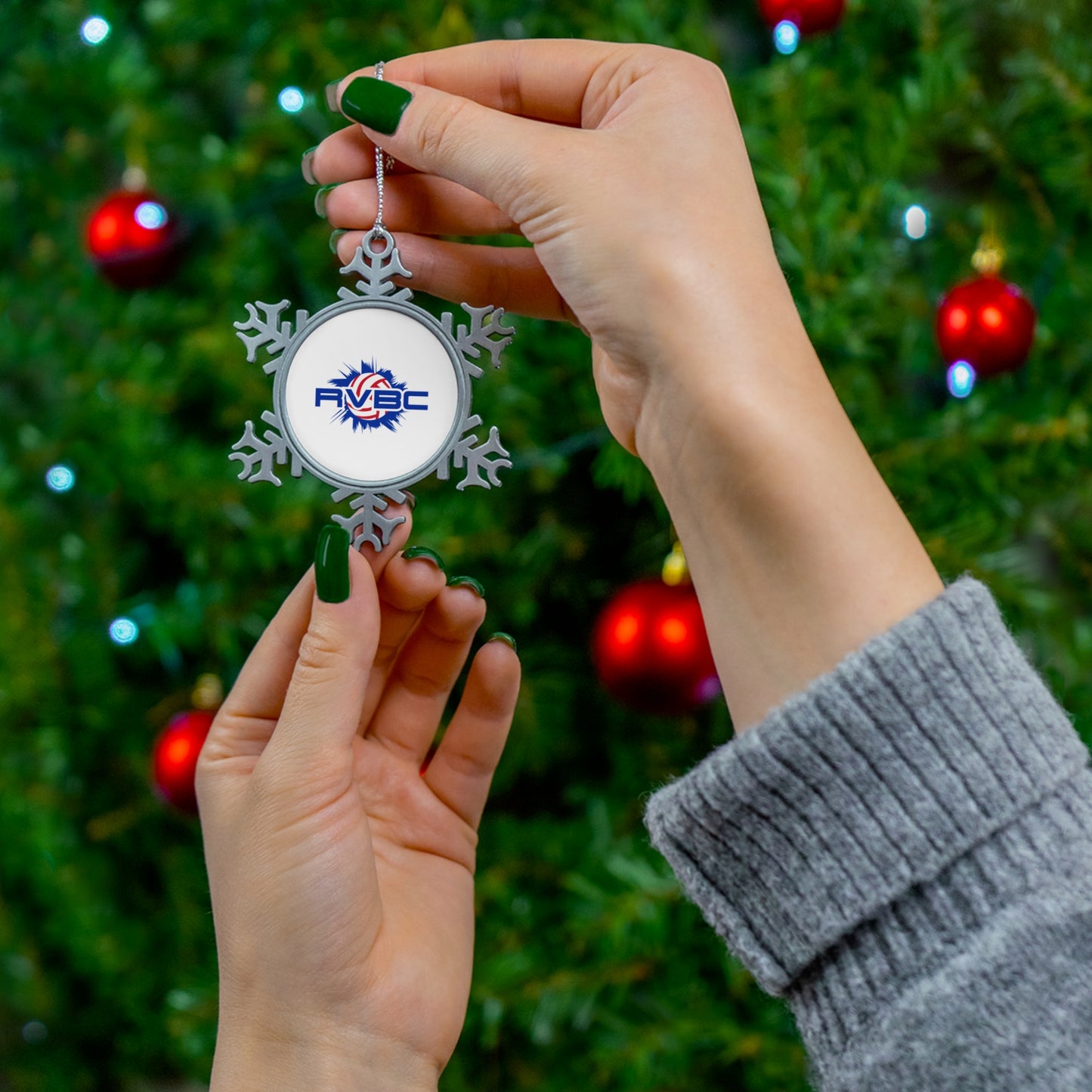 Ridgetop Volleyball Pewter Snowflake Ornament