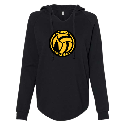 Womens Lightweight  Wash Hooded Sweatshirt