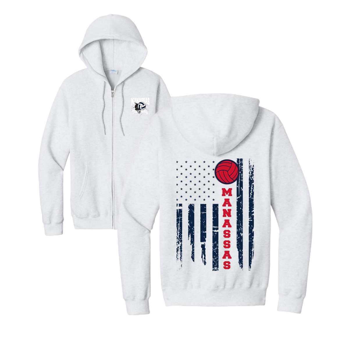 Adult Port & Company Full Zip Hoodie