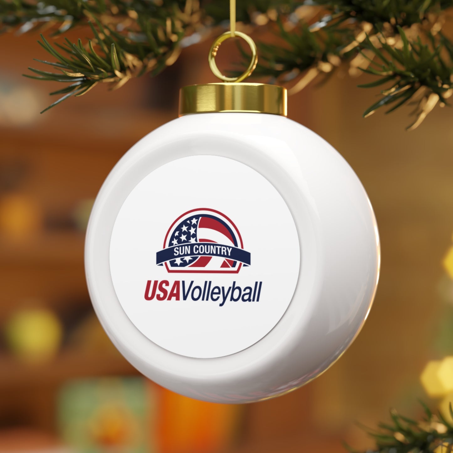 Sun Country Volleyball Christmas Ball Ornament