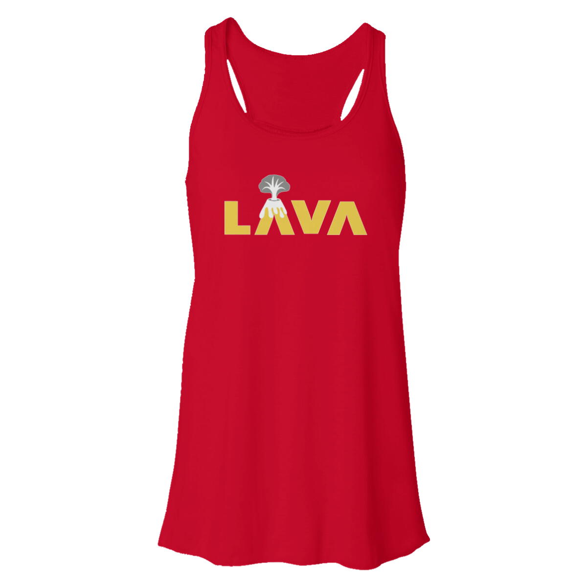 Women's LAVA Bella + Canvas Flowy Racerback Tank - Lava