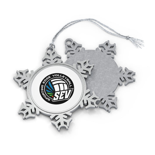 Sporting Edge Volleyball Pewter Snowflake Ornament
