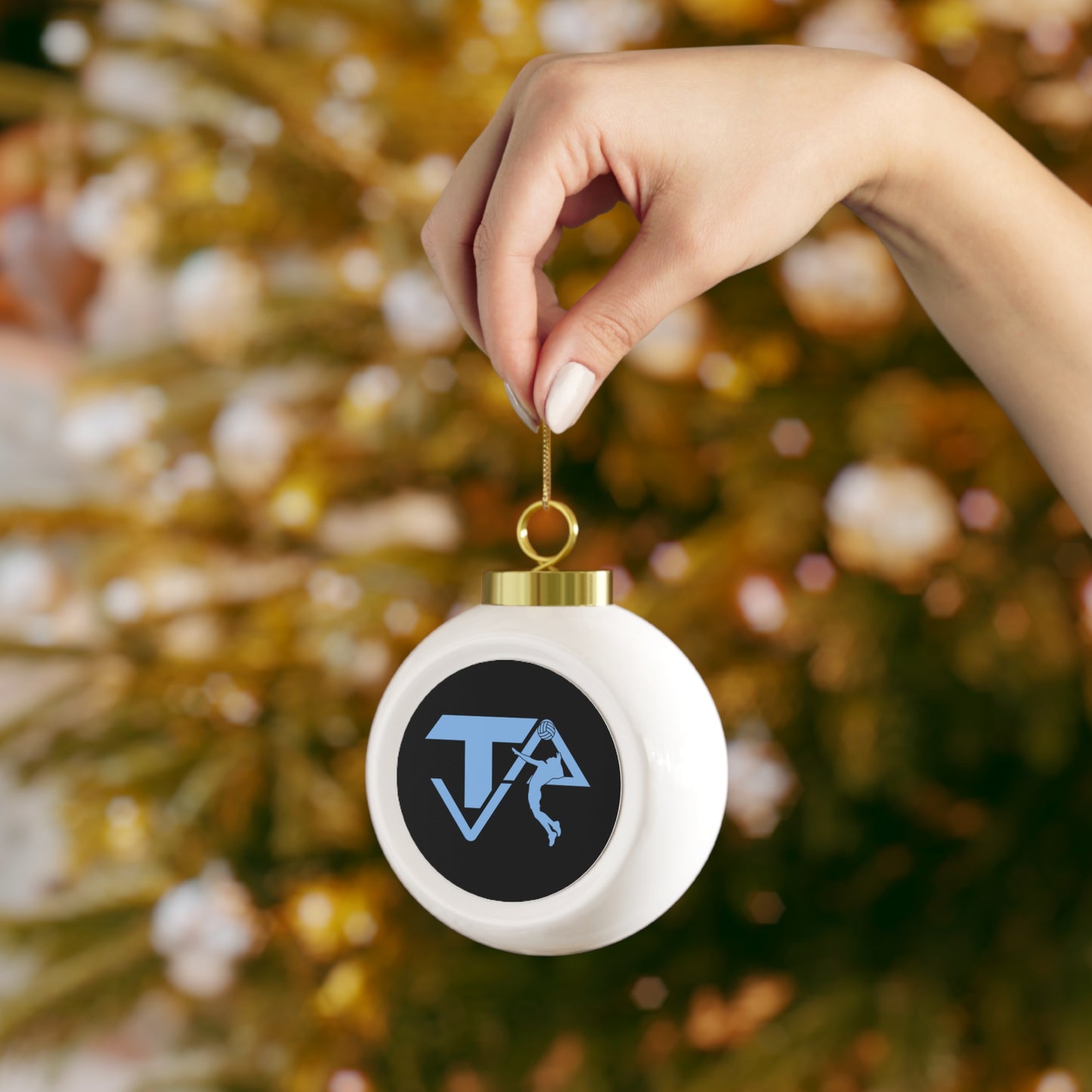 Texas Aces Volleyball Christmas Ball Ornament