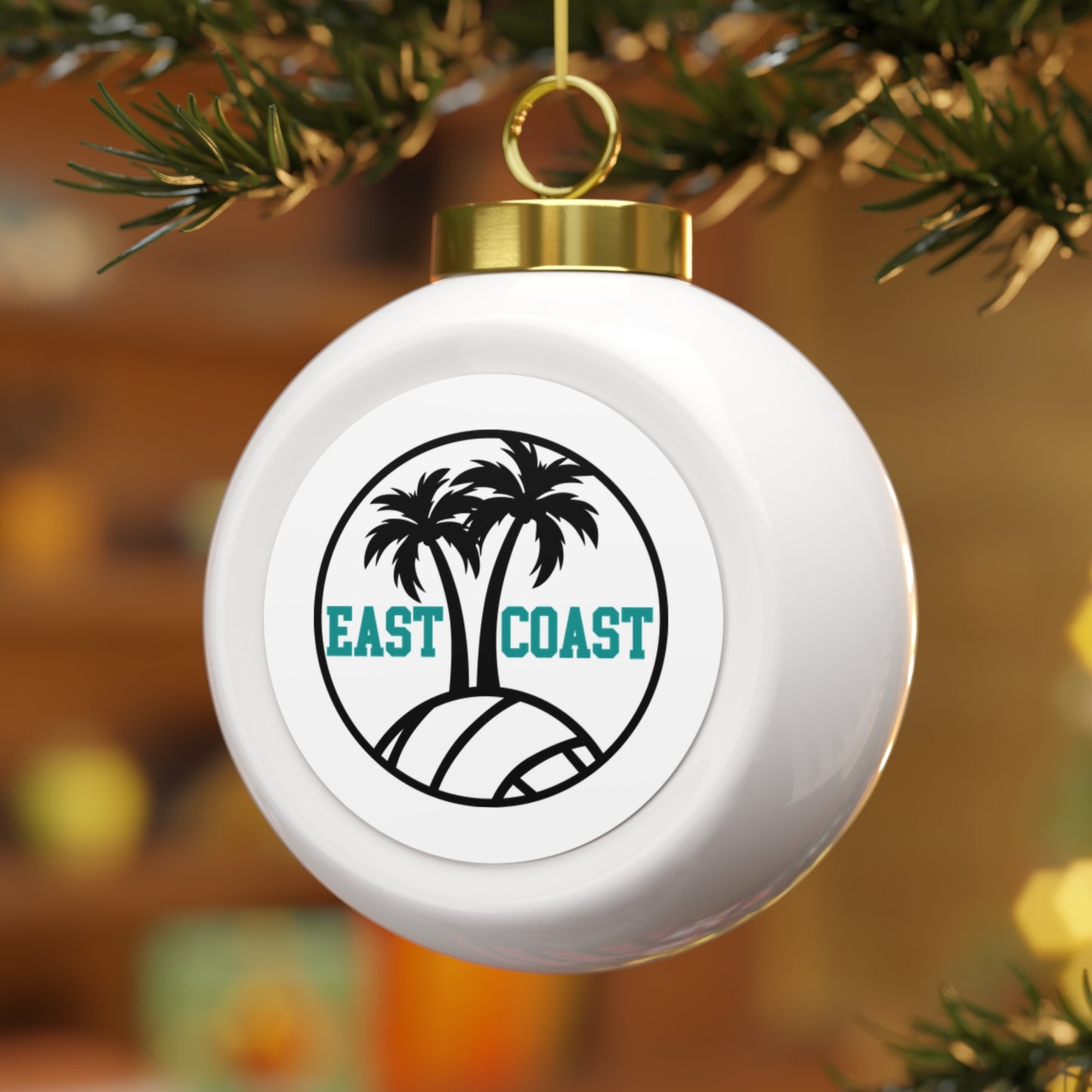 East Coast Volleyball Christmas Ball Ornament