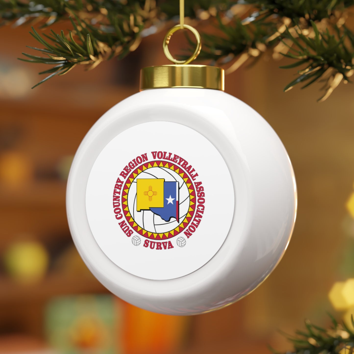 Sun Country Volleyball Christmas Ball Ornament