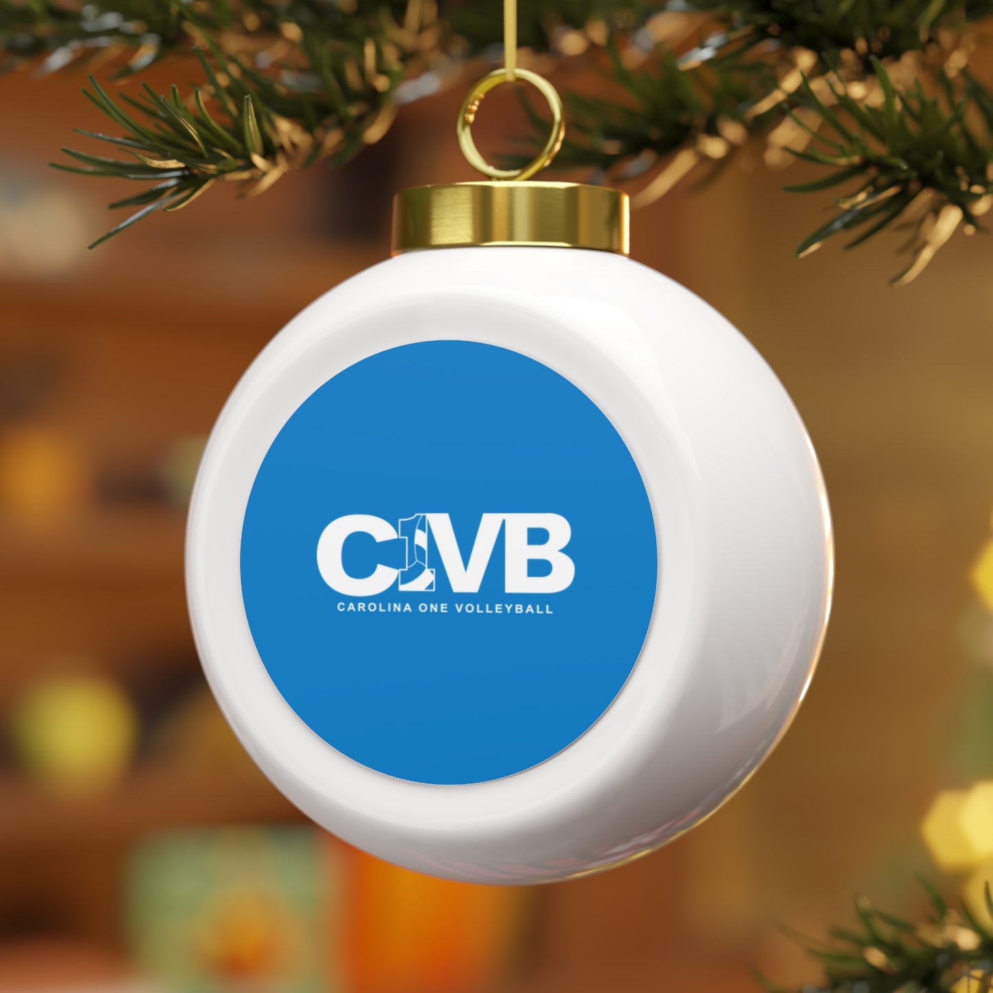 Carolina One Volleyball Christmas Ball Ornament