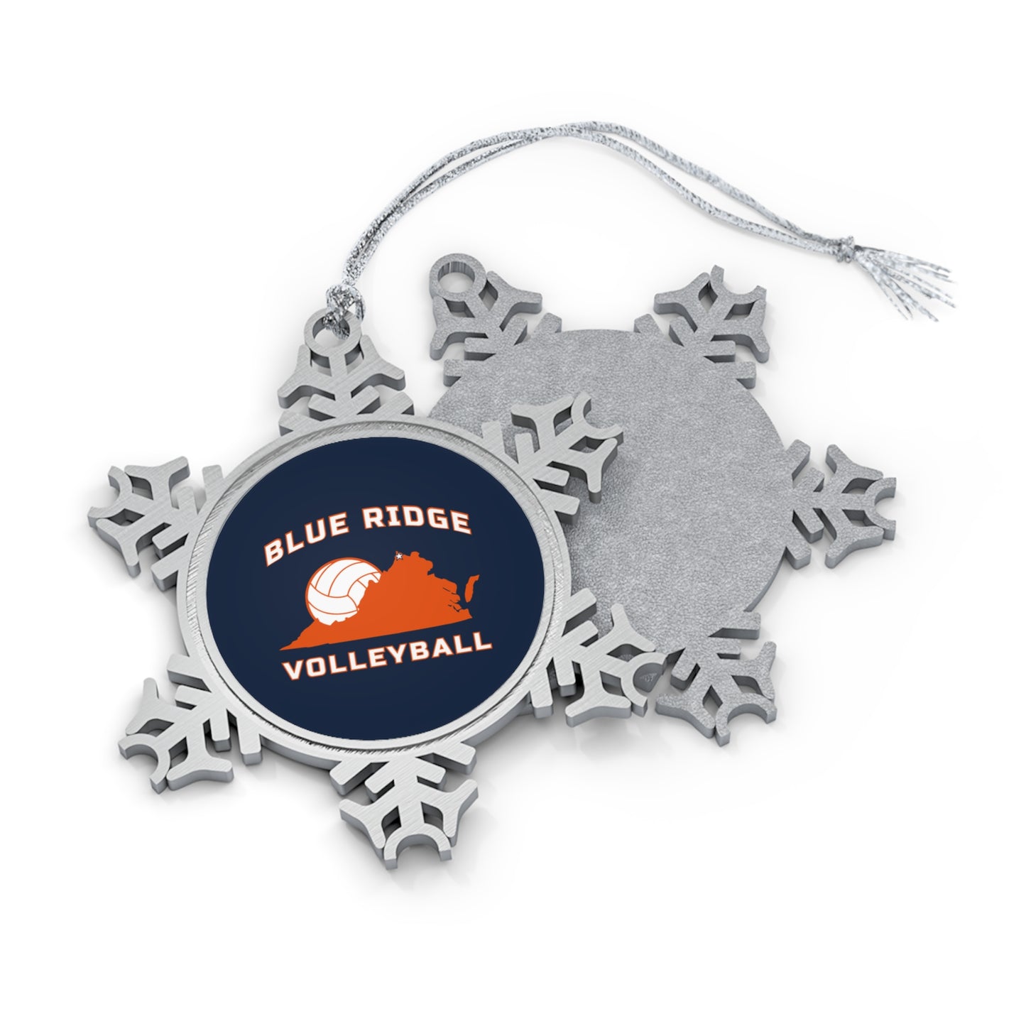 Blue Ridge Volleyball  Pewter Snowflake Ornament