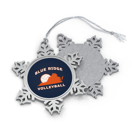 Blue Ridge Volleyball  Pewter Snowflake Ornament