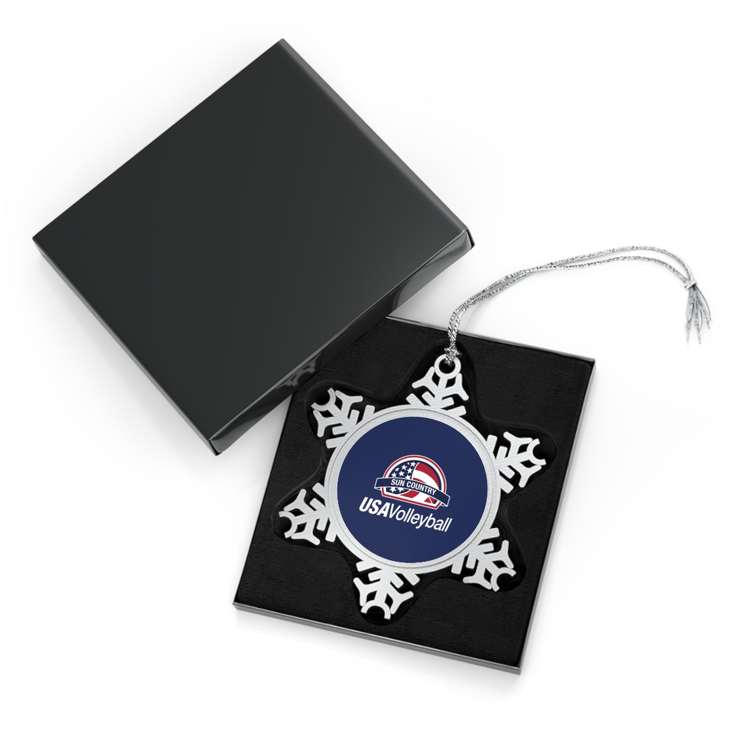 Sun Country Volleyball Pewter Snowflake Ornament