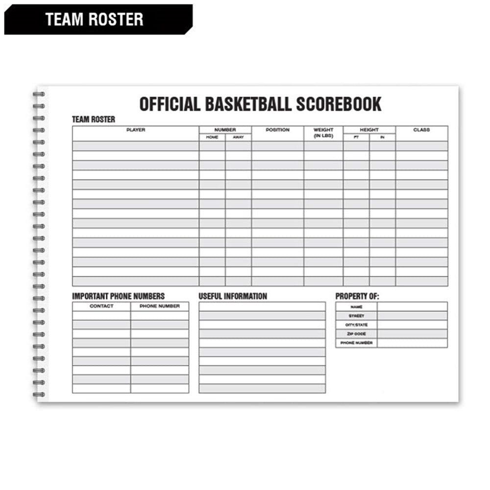 BASKETBALL SCOREBOOK