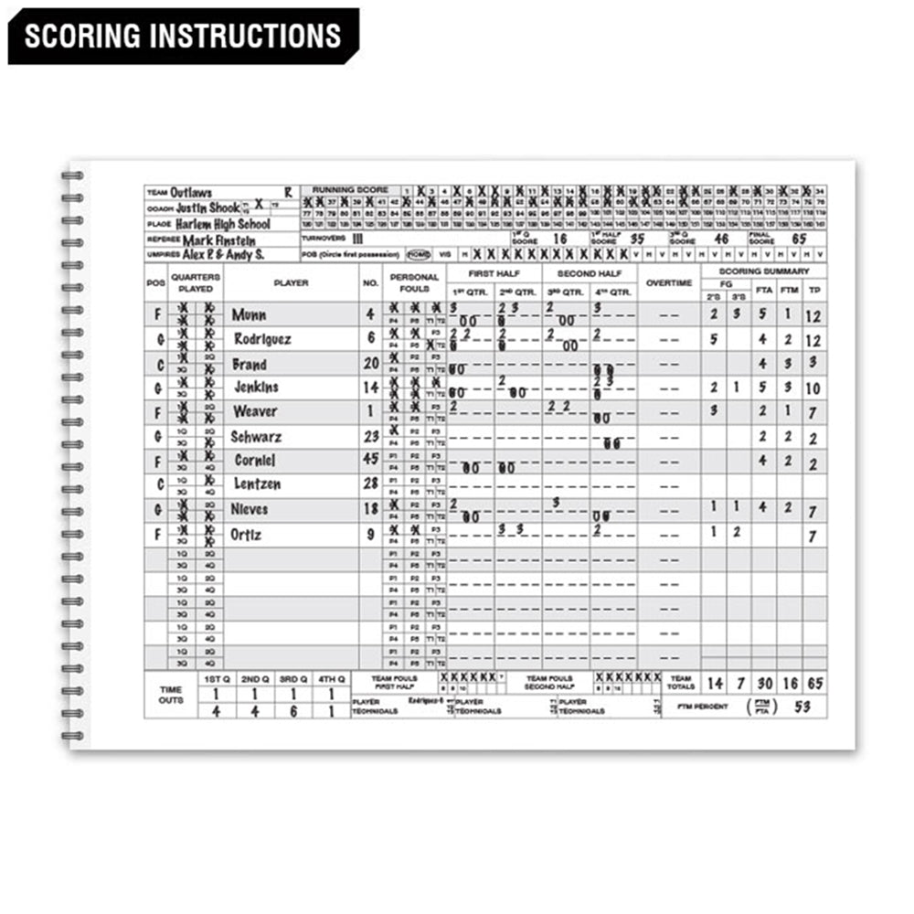 BASKETBALL SCOREBOOK