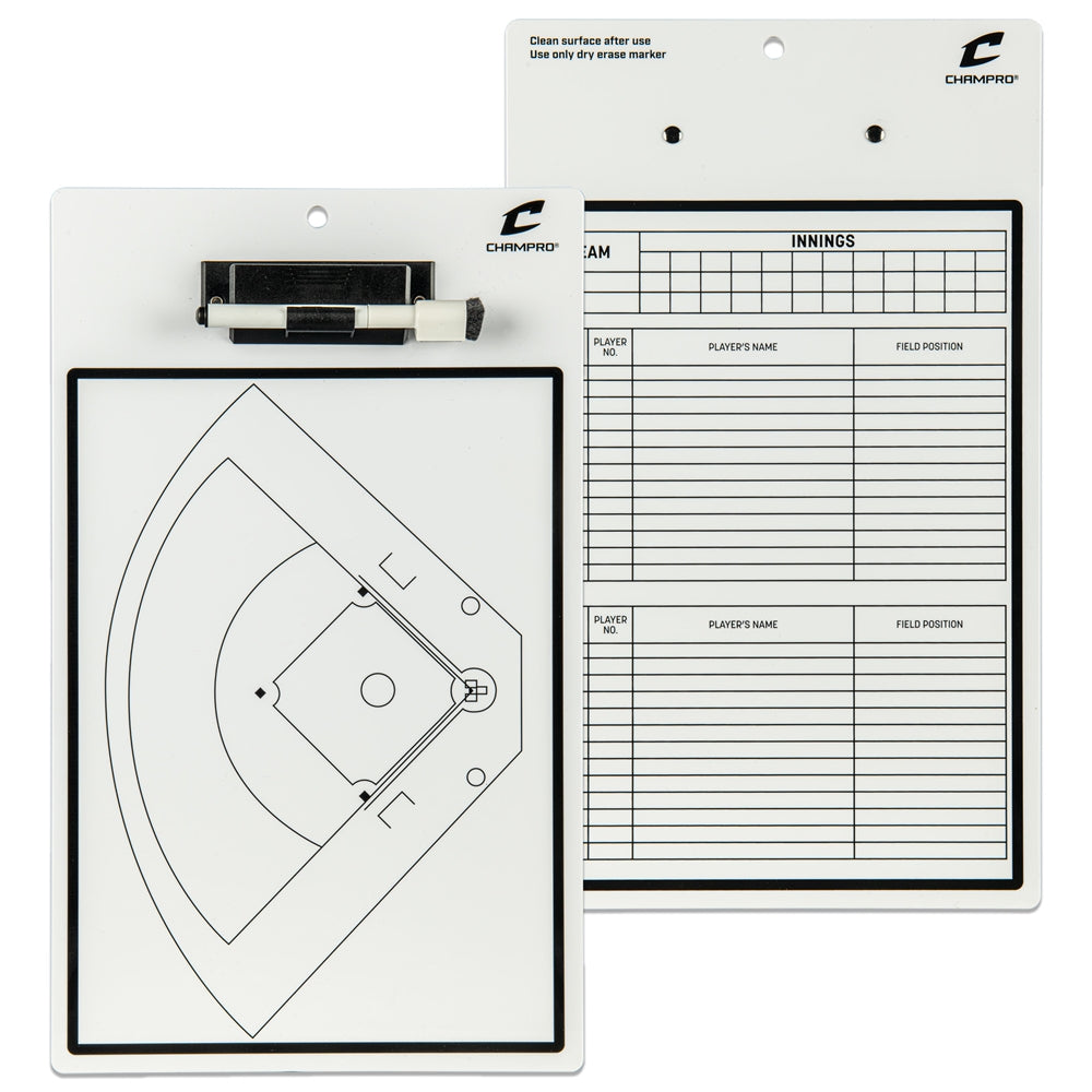BASEBALL / SOFTBALL COACH'S BOARD - DRY ERASE WITH MARKER - A091