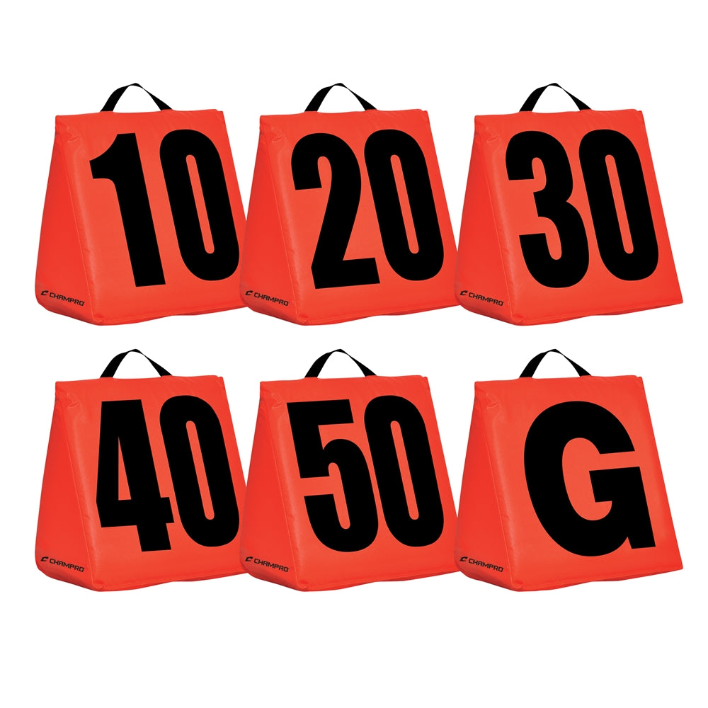 SOLID WEIGHTED FOOTBALL YARD MARKERS - A102S