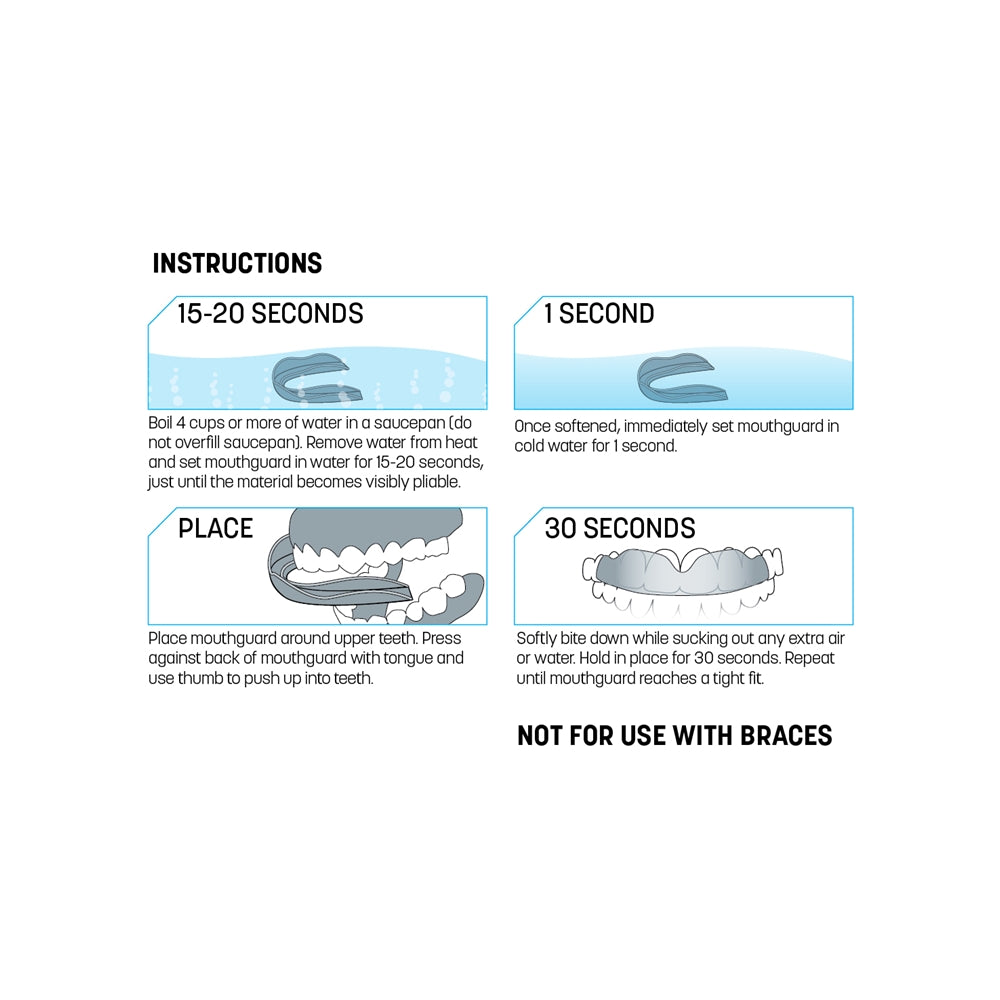 BOIL-AND-BITE STRAPLESS MOUTHGUARDS - AF54NG