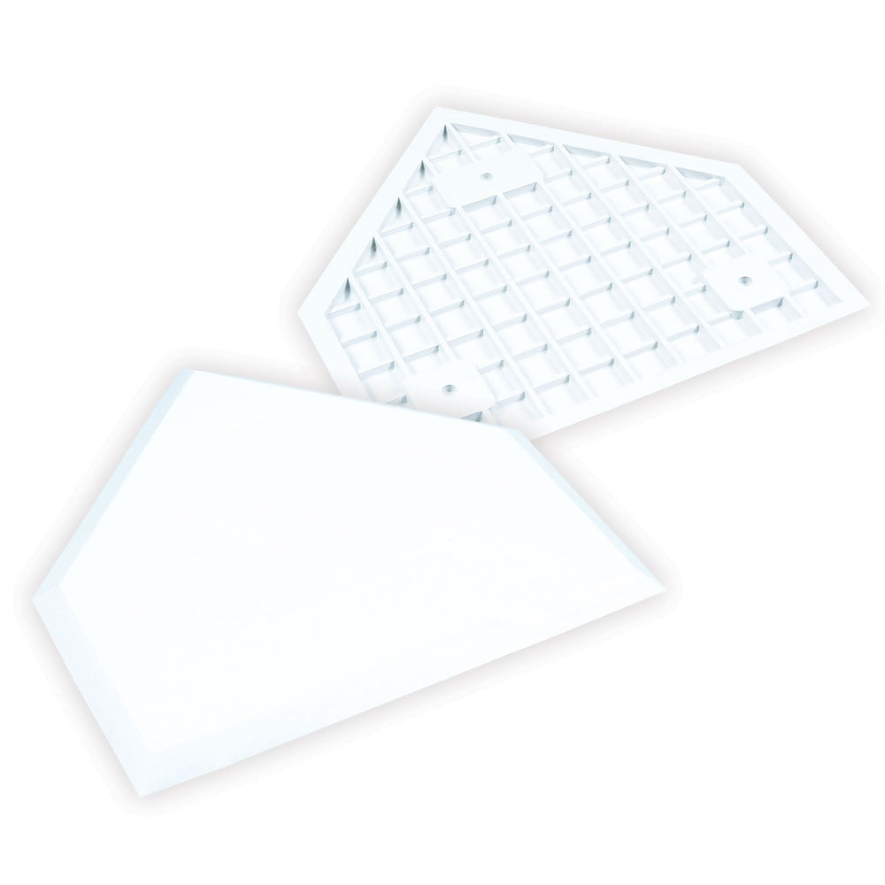 WAFFLE BOTTOM HOME PLATE WITH RETAIL BOX - B033B