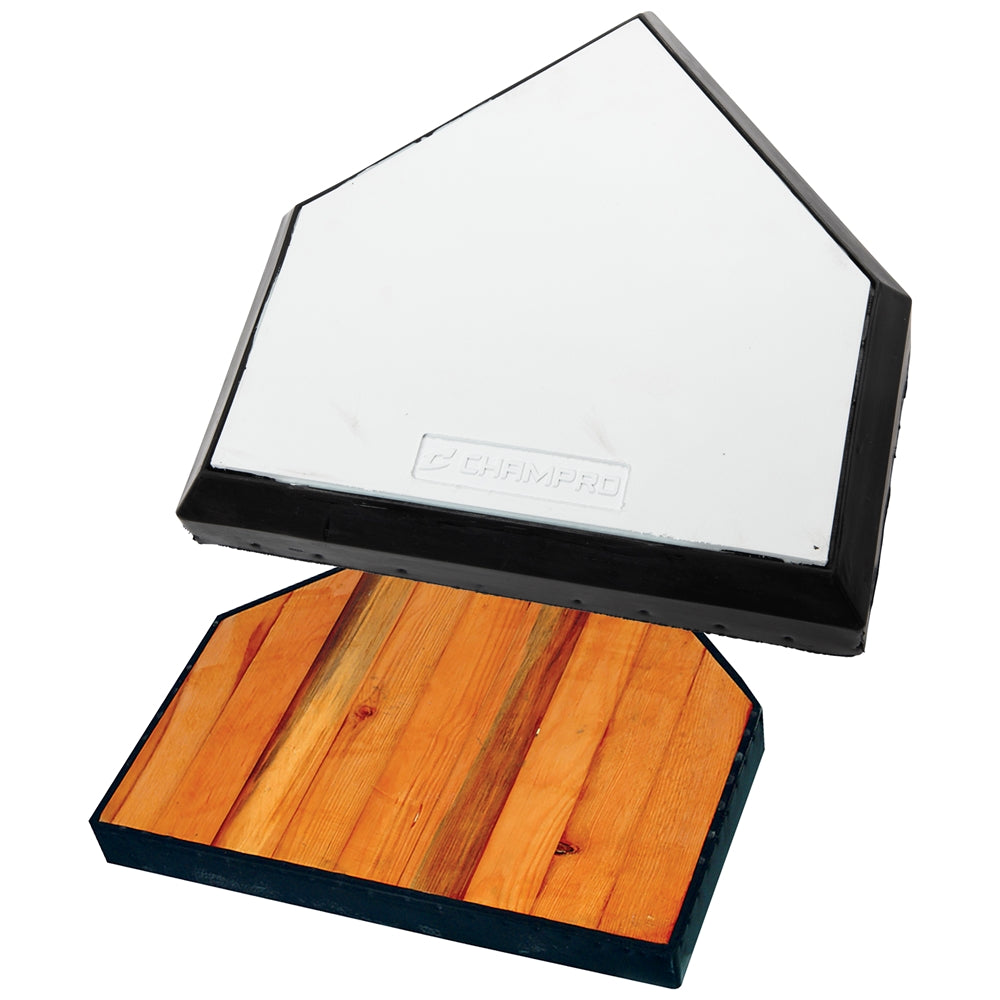 IN-GROUND HOME PLATE WITH SOLID WOOD BOTTOM - B035R